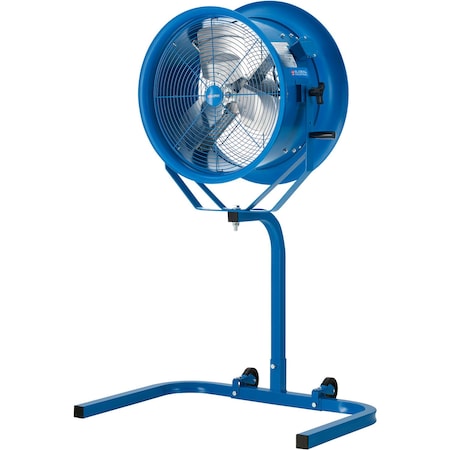 Global Industrial 14in High Velocity Fan, Pedestal Stroller Mount, 6,800 CFM, 1/3 HP, 115V 293140